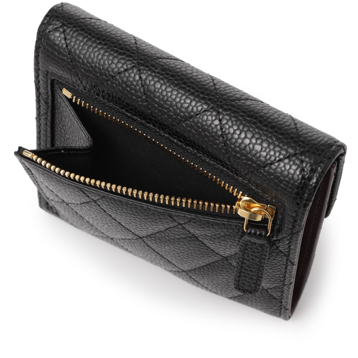 CHANEL シャネル 3つ折り財布 小銭入れ付き/MATELASSE【返品交換不可