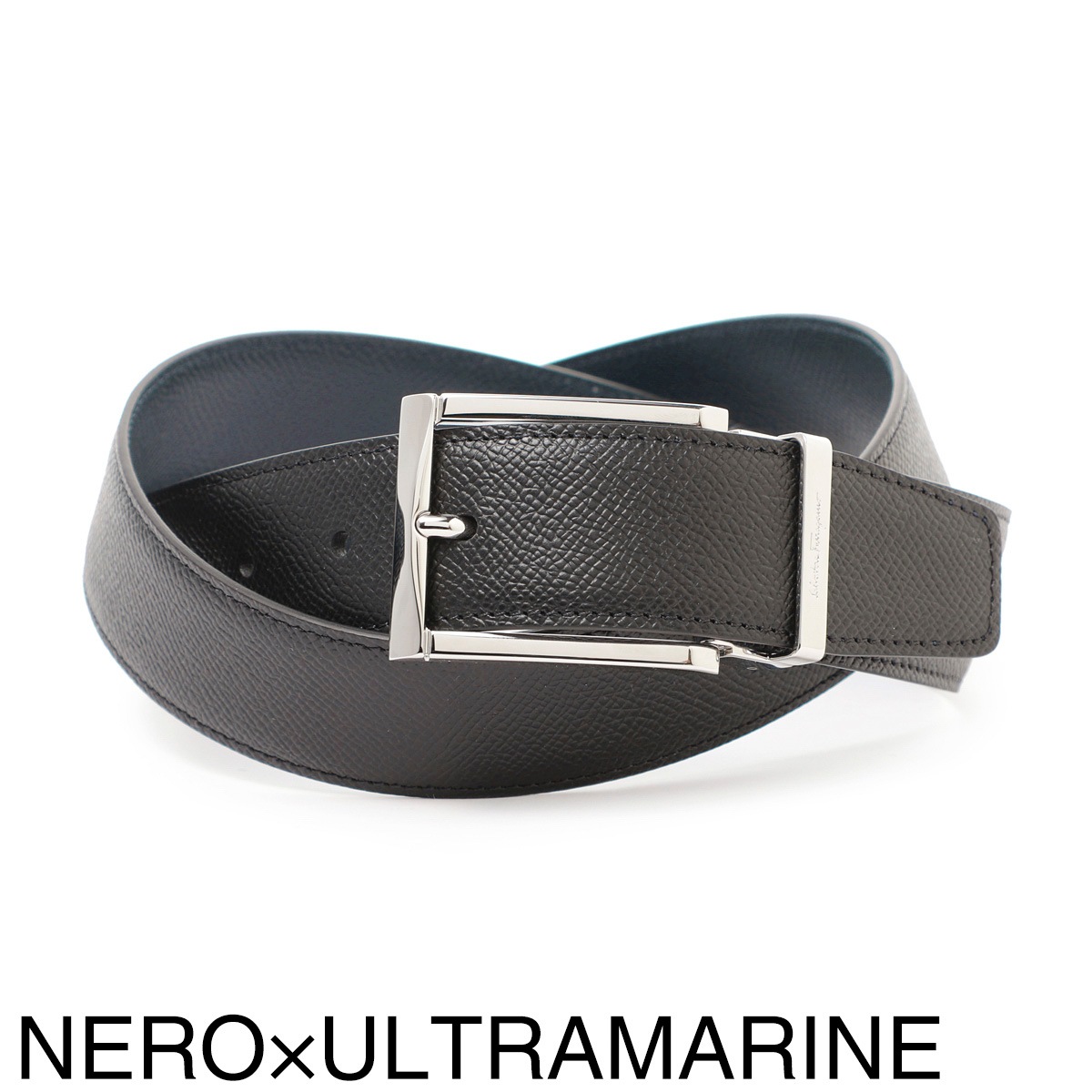 美品　Salvatore Ferragamo メンズリバーシブル レザー ベルト フェラガモ メンズ ベルト Salvatore Ferragamo リバーシブル