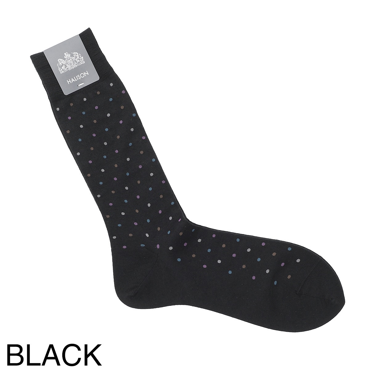 『ネコポス対応(5点まで)』HALISON ハリソン 靴下/ソックス/NZメリノ カラフルドット ソックス CL 相当サイズ:25～27cm メンズ