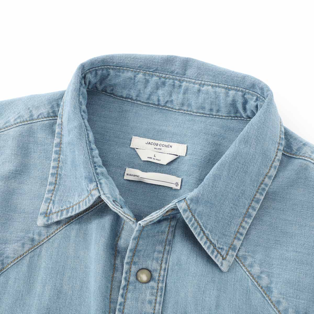【訳あり】【アウトレット】JACOB COHEN ヤコブコーエン デニムシャツ/ウエスタンシャツ/CAMICIA WESTERN メンズ