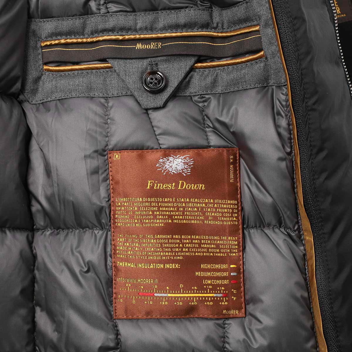 MOORER ムーレー ダウンジャケット/ライナー付きピーコート/BOLGI-LE メンズ