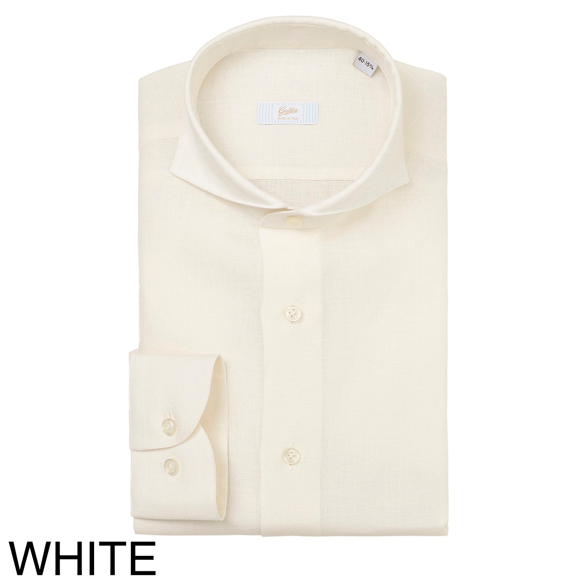 GALLIA ガッリア ホリゾンタルカラー リネンシャツ【大きいサイズあり】 メンズ