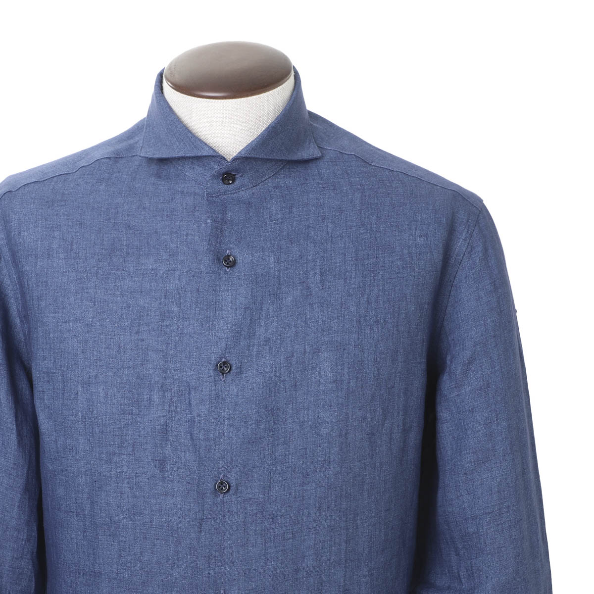 GALLIA ガッリア ホリゾンタルカラー リネンシャツ【大きいサイズあり】 メンズ