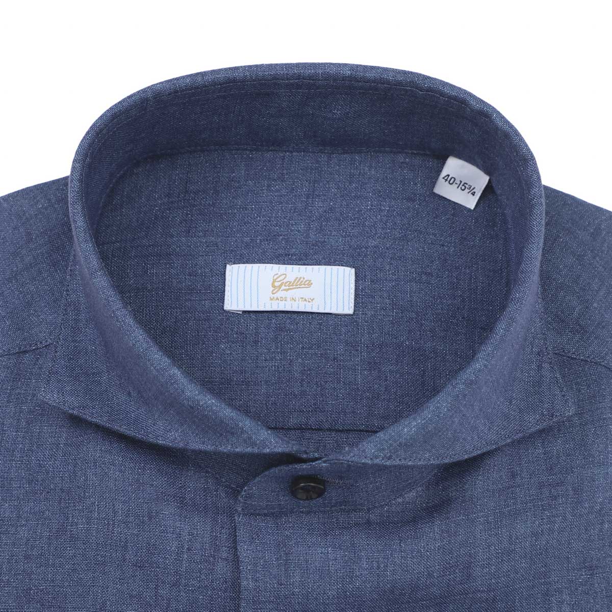 GALLIA ガッリア ホリゾンタルカラー リネンシャツ【大きいサイズあり】 メンズ