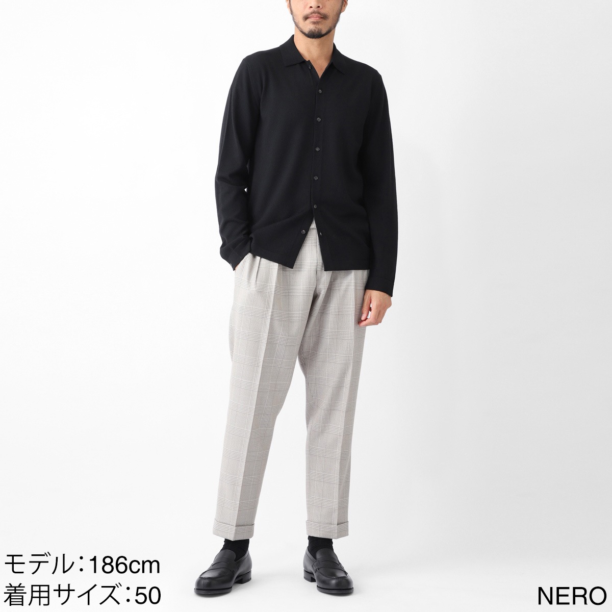 ZANONE ザノーネ 長袖ニットシャツ/CAMICIA【大きいサイズあり】 メンズ