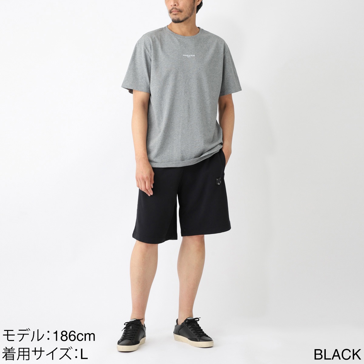 MAISON KITSUNE メゾンキツネ ショートパンツ/ハーフパンツ/BOLD FOX HEAD PATCH OVERSIZE JOG SHORTS メンズ