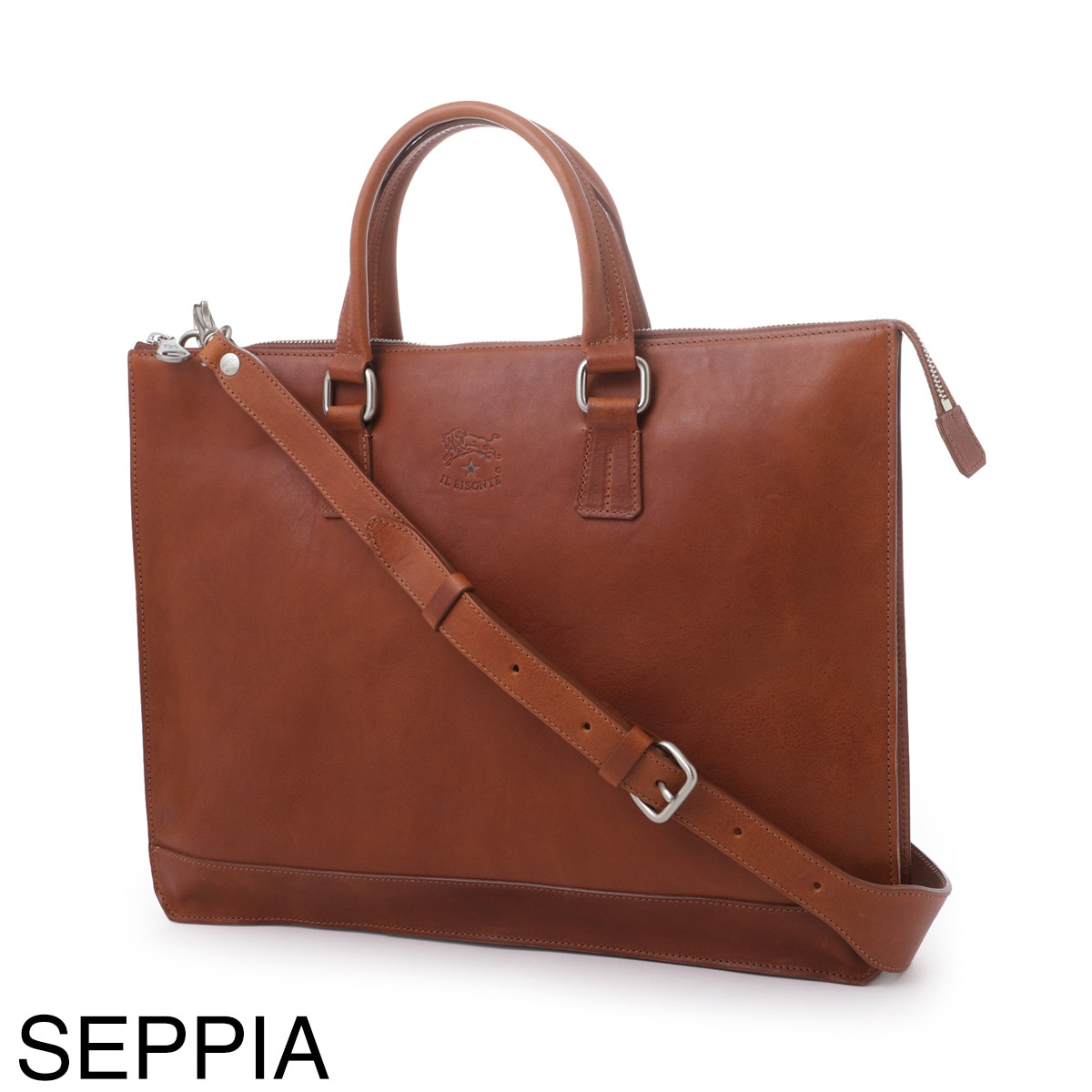 IL BISONTE ブリーフケース 2WAY (MELETO)美品・付属品完備 アウトレット】IL BISONTE イルビゾンテ ブリーフケース 2WAY