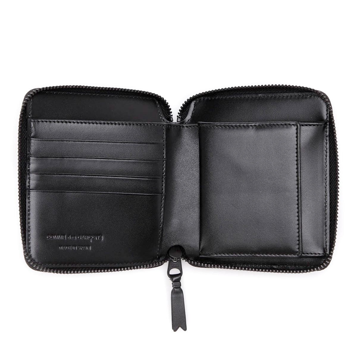 【訳あり】【アウトレット】 COMME des GARCONS コム デ ギャルソン 2つ折り財布 小銭入れ付き/VERY BLACK【返品交換不可】