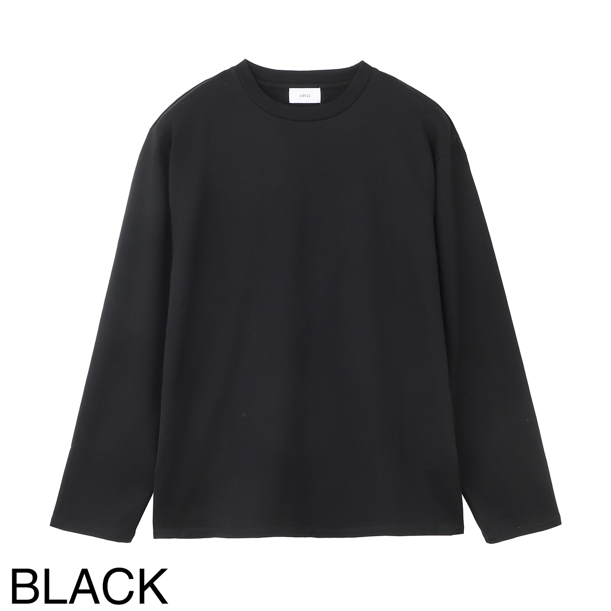 『ネコポス対応(1点まで)』LIFiLL リフィル クルーネック 長袖Tシャツ/ロングスリーブTシャツ/COTTONY SIDE SLIT LONGSLEEVE TEE コットニー 天竺 スリット 【国内正規品】