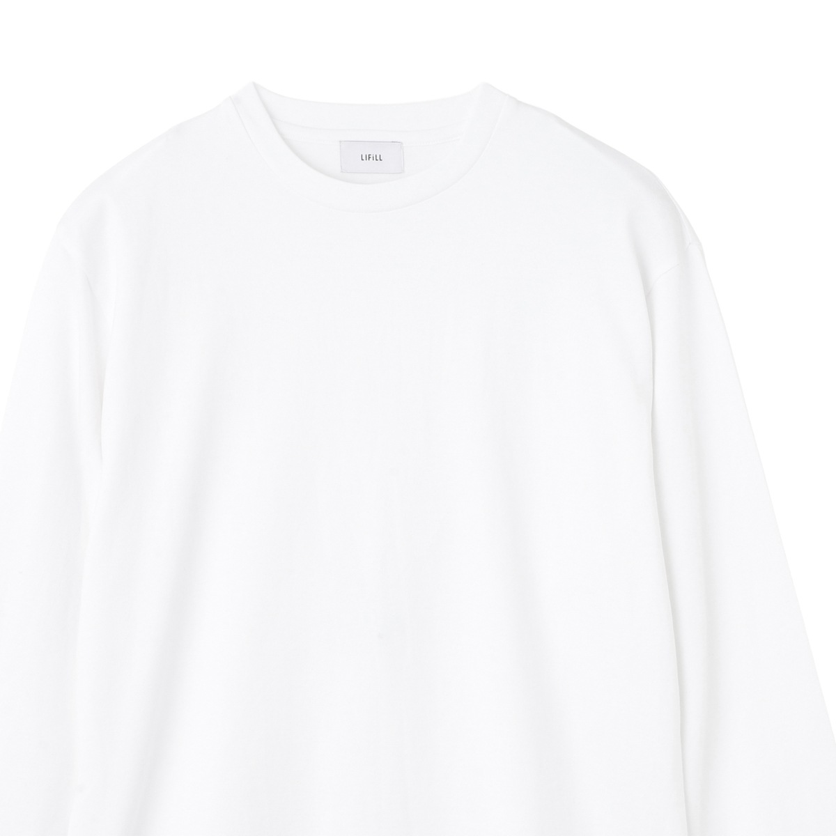 『ネコポス対応(1点まで)』LIFiLL リフィル クルーネック 長袖Tシャツ/ロングスリーブTシャツ/COTTONY SIDE SLIT LONGSLEEVE TEE コットニー 天竺 スリット 【国内正規品】