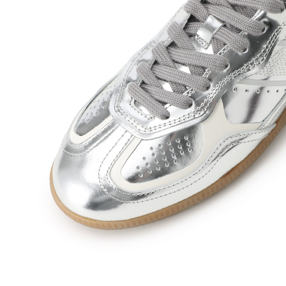 ALOHAS アロハス スニーカー/TB.490 Rife Leather Sneakers シルバー ロートップ ラバーソール【大きいサイズあり】 レディース