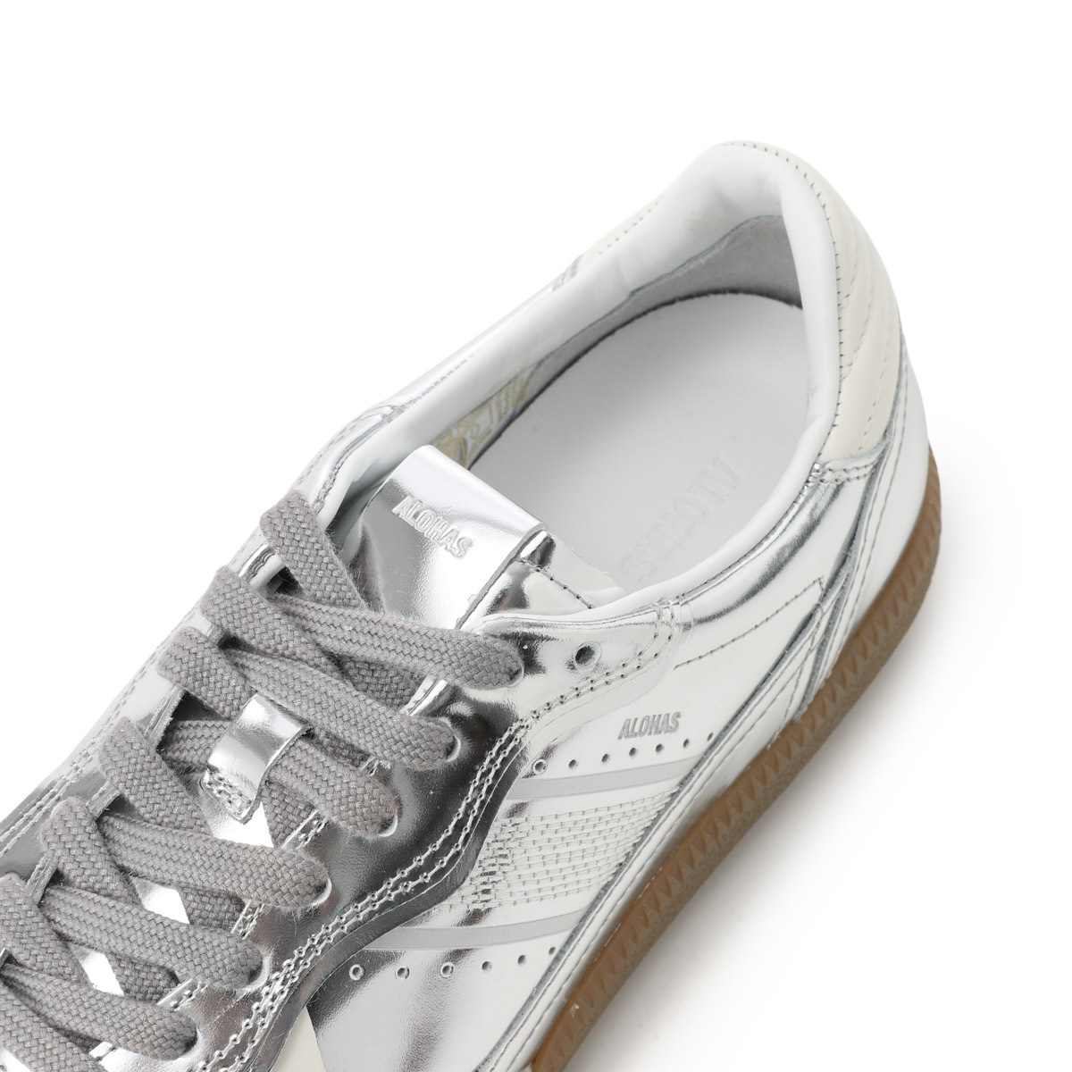 ALOHAS アロハス スニーカー/TB.490 Rife Leather Sneakers シルバー ロートップ ラバーソール【大きいサイズあり】 レディース