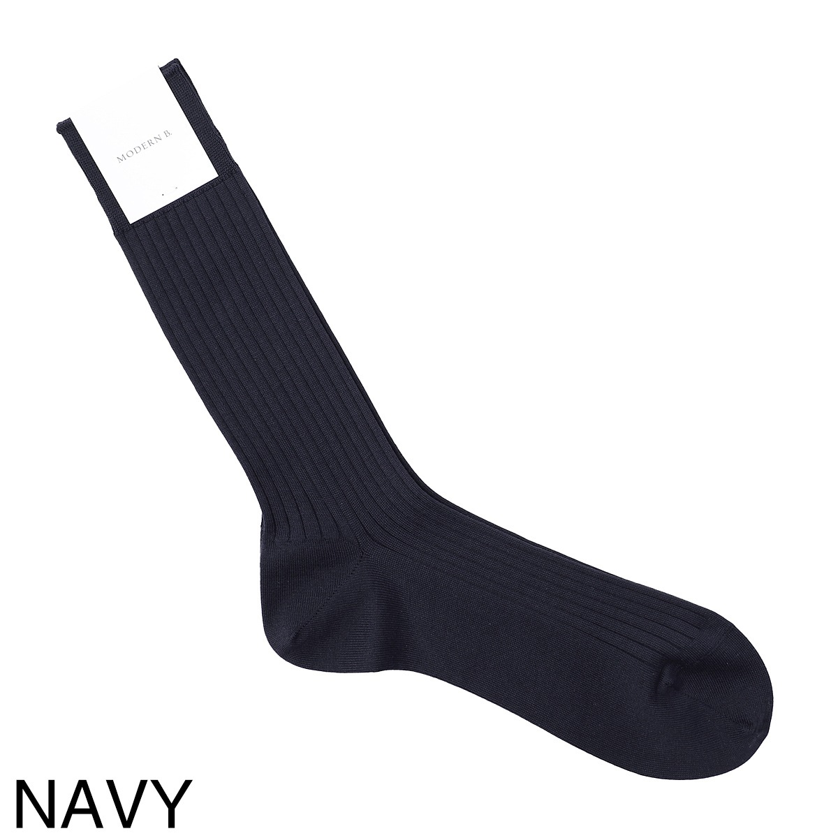 【ネコポス対応(2点まで)】MODERN B. モダンブルー 靴下/ソックス/スビンゴールド ワイドリブ 中薄 相当サイズ 25-26cm【返品交換不可】 メンズ