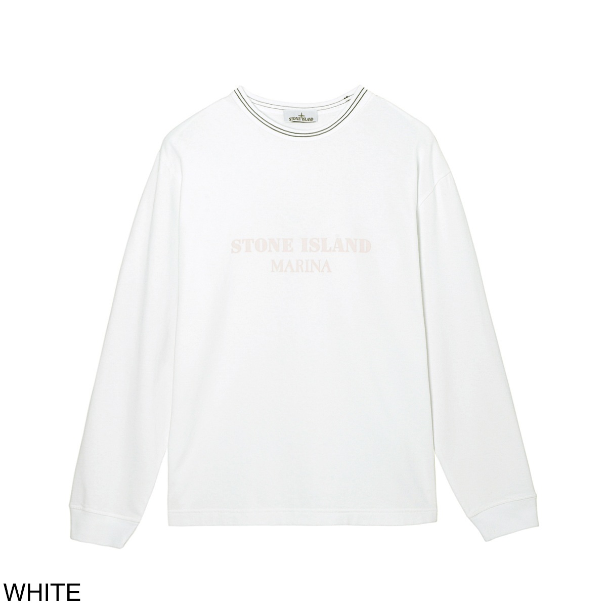 STONE  ホワイト長袖Tシャツ XL ストーンアイランド STONEISLAND 長袖Tシャツ ロンT ホワイト 白