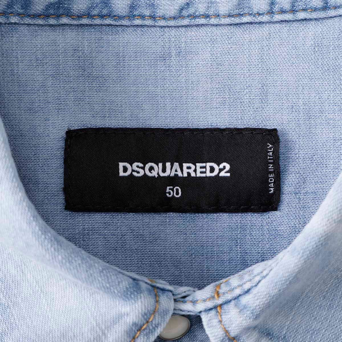 摩天楼さま　DSQUARED2 デニムシャツ ワンウォッシュ インディゴ 摩天楼さま DSQUARED2 デニムシャツ ワンウォッシュ インディゴ 摩天楼