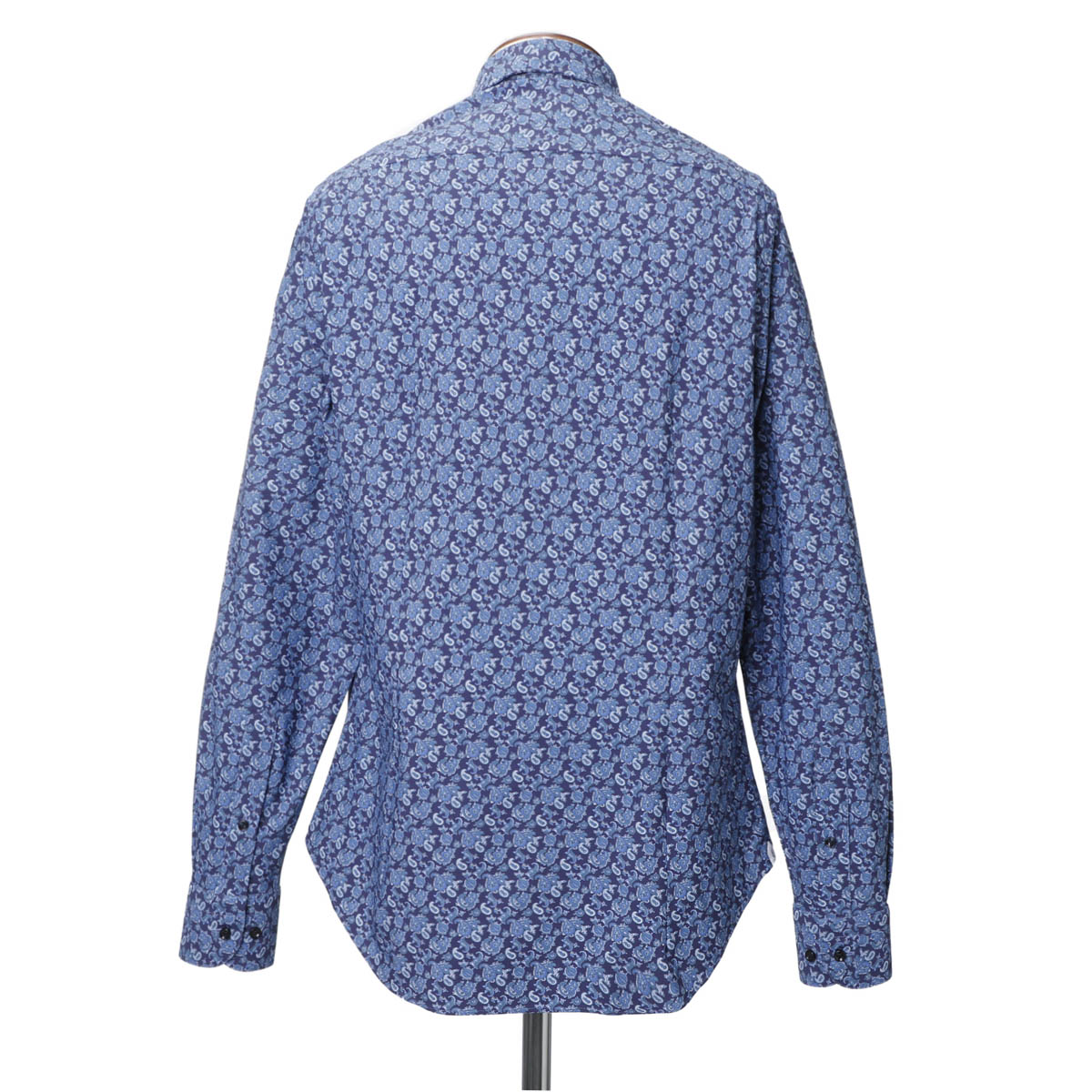 GALLIA ガッリア ホリゾンタルカラー ストレッチシャツ/総柄シャツ