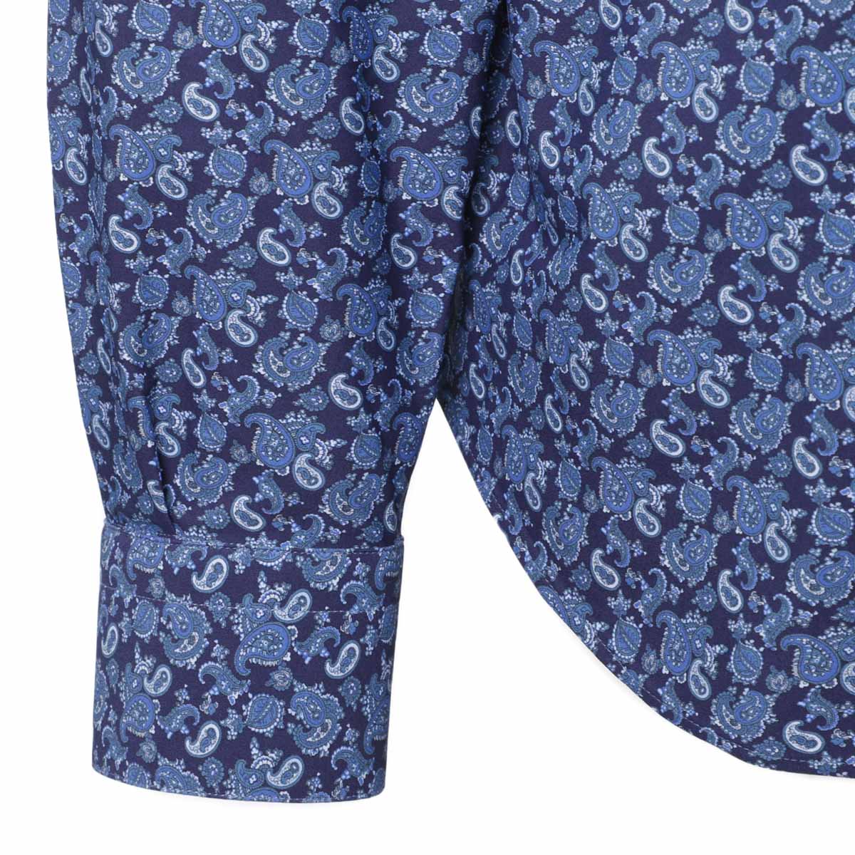 GALLIA ガッリア ホリゾンタルカラー ストレッチシャツ/総柄シャツ