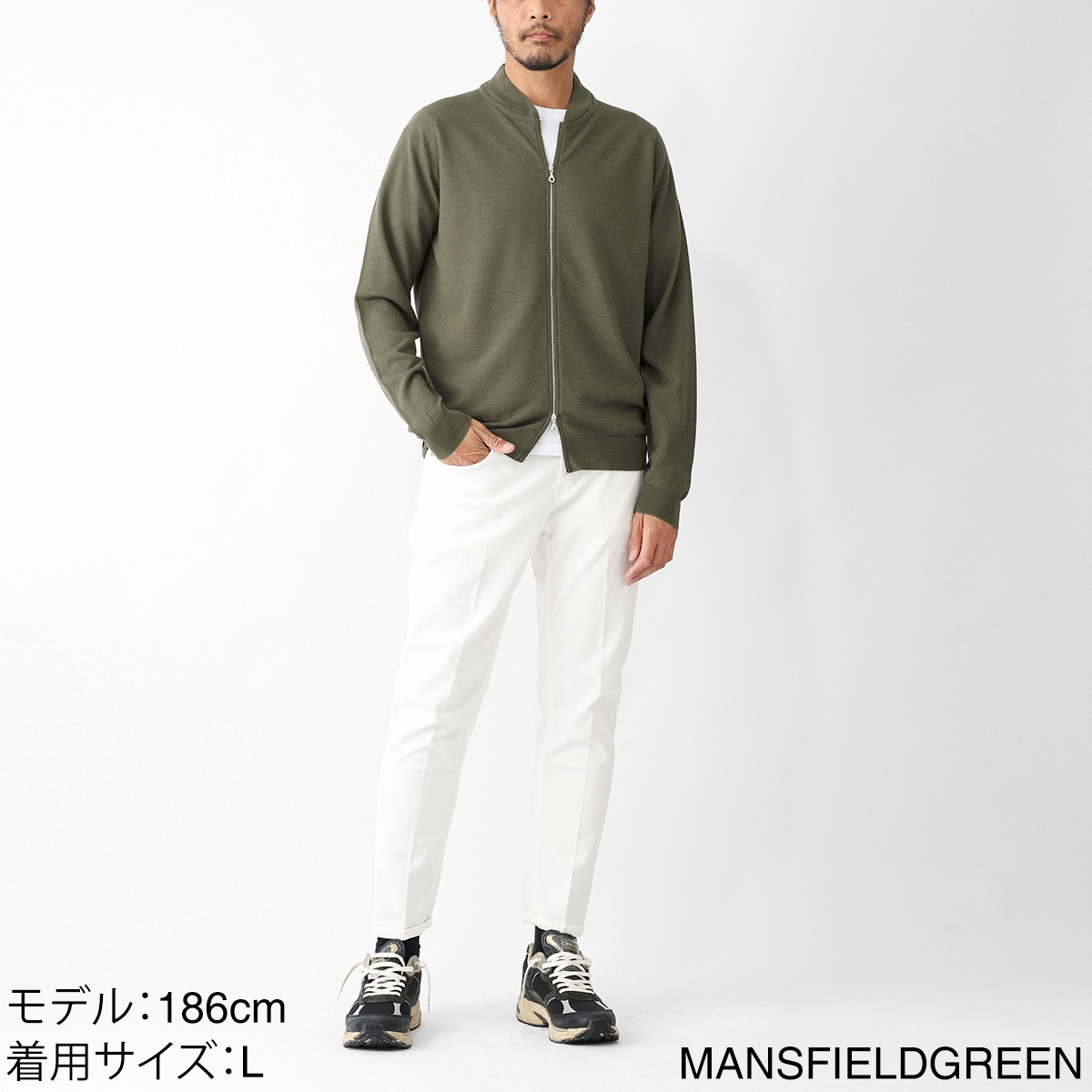 JOHN SMEDLEY ジョンスメドレー ジップアップ ニットブルゾン/16