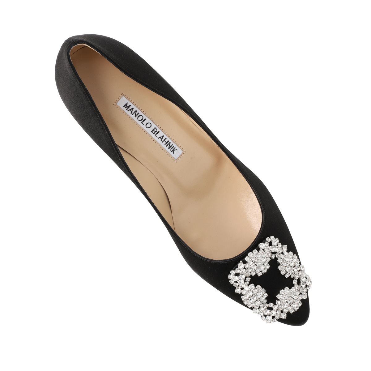 マノロブラニク パンプス 23.5〜24.0 MANOLO BLAHNIK マノロブラニク パンプス HANGISIFLAT FMC SATIN