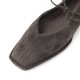 ALOHAS アロハス バレエシューズ/フラットシューズ/Sway Suede Leather Ballet Flats セルフタイリボン スクエアトゥ スエード【大きいサイズあり】 レディース