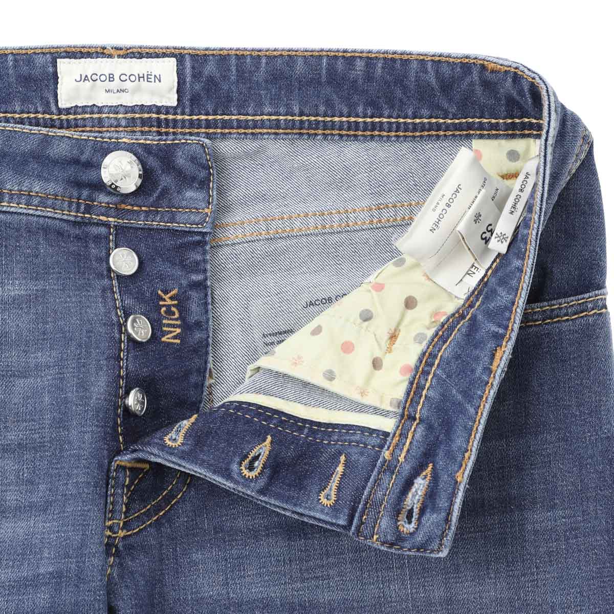 JACOB COHEN ヤコブコーエン ボタンフライジーンズ/PANT 5 PKT SLIM FIT NICK ニック メンズ