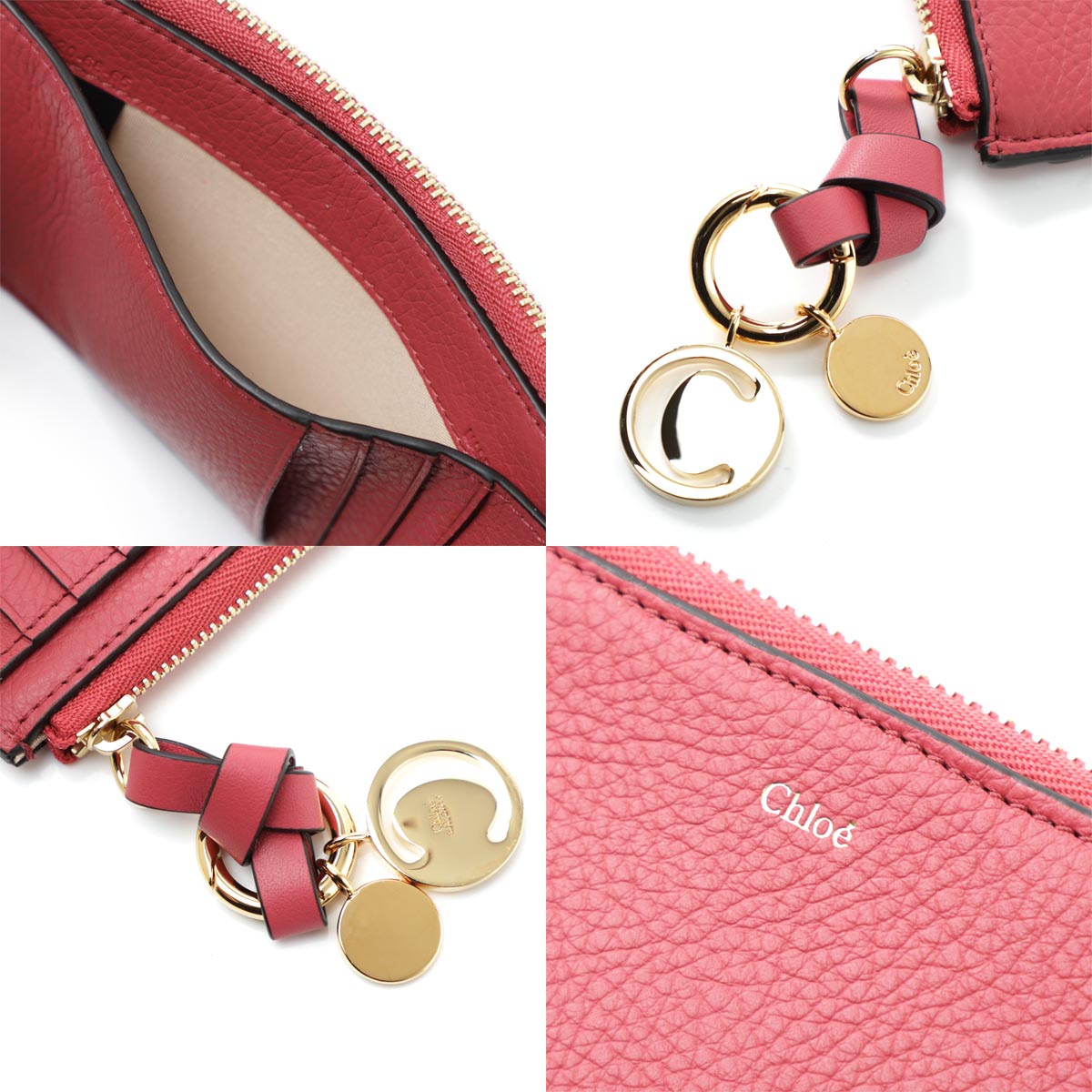 ⚪︎Chloé ケース　アルファベット　水色 Chloe クロエ カードケース/フラグメントケース/ALPHABET