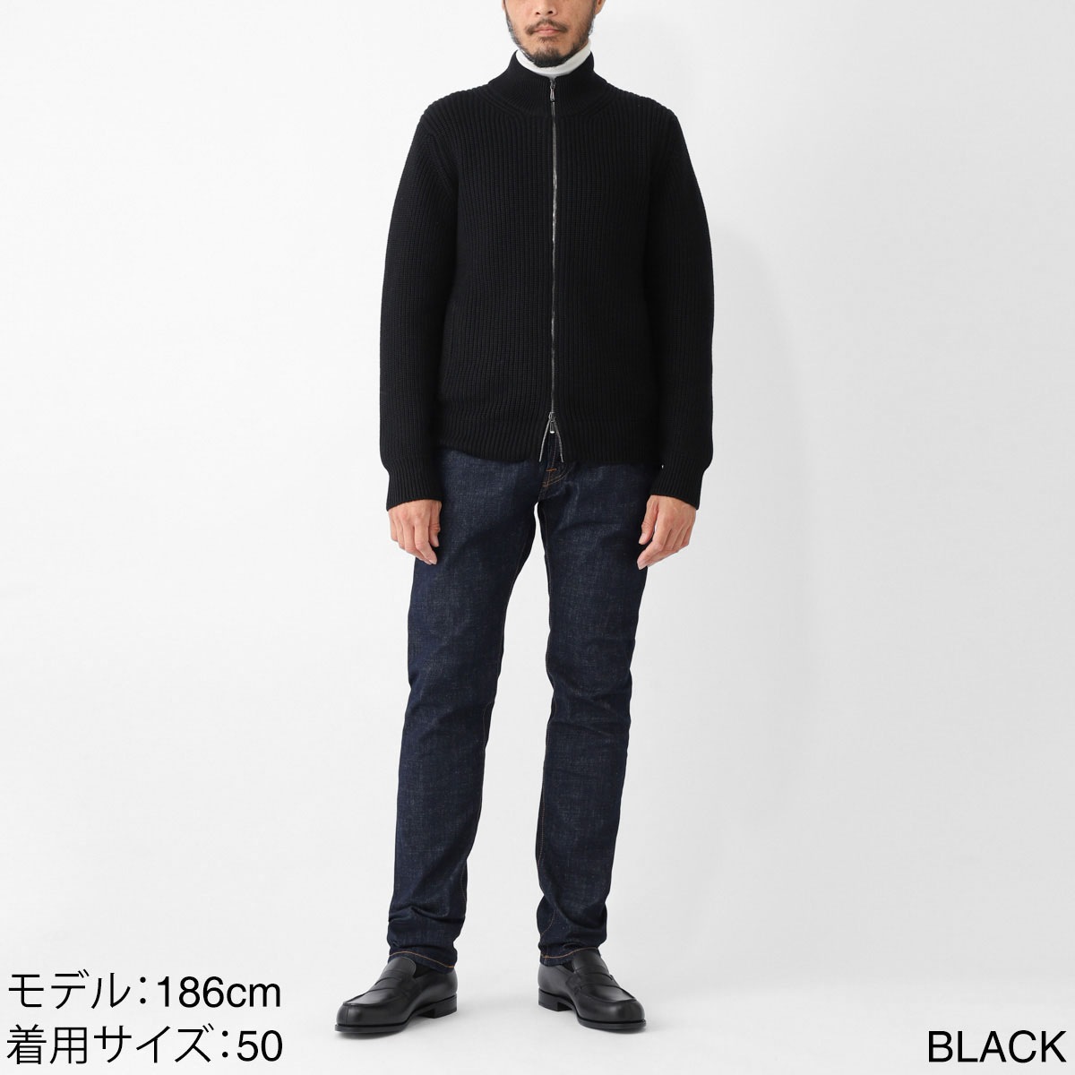 DRUMOHR ドルモア ジップアップ カーディガン/ドライバーズニット