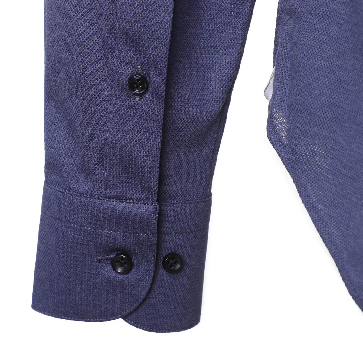 GALLIA ガッリア ホリゾンタルカラー ストレッチコットンシャツ メンズ