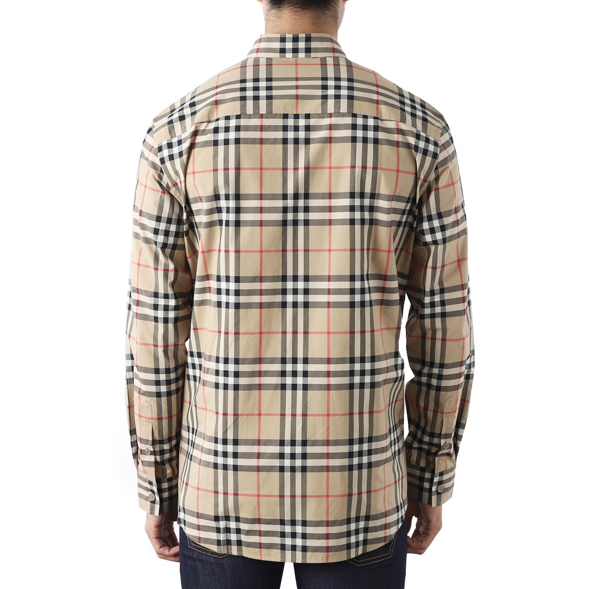 【Burberry】ウール長袖シャツ Burberry's】バーバリーズ『チェック柄 長袖シャツ sizeMedium