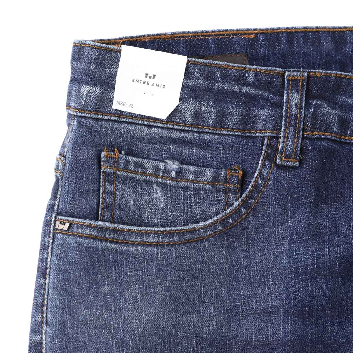entre amis アントレアミ ボタンフライジーンズ/5 TK DENIM CORTO メンズ