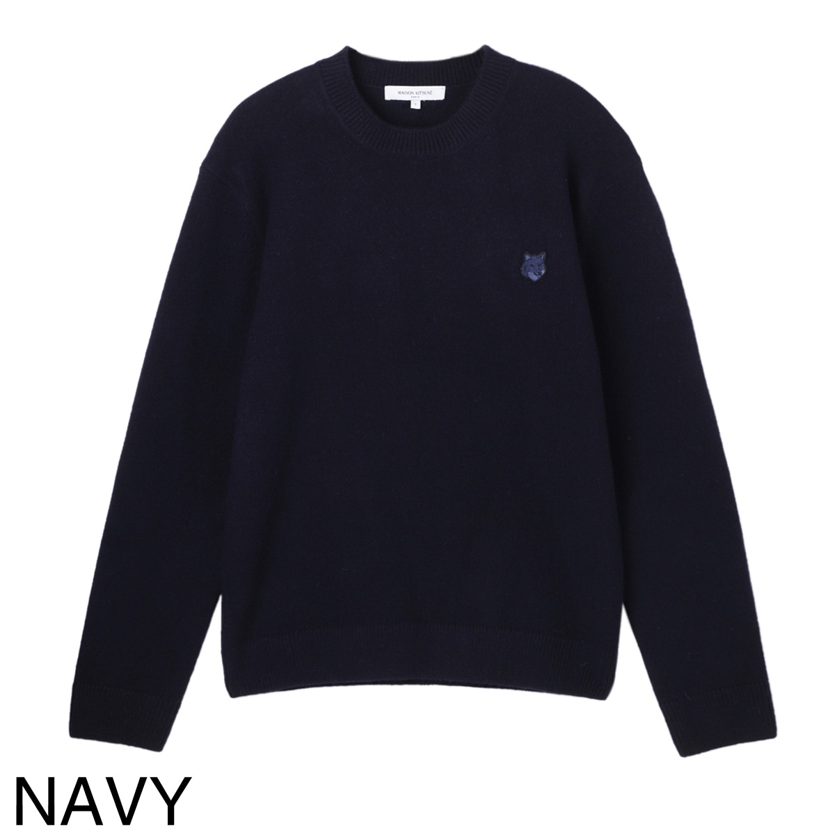 MAISON KITSUNE メゾンキツネ クルーネックニット/BOLD FOX HEAD PATCH
