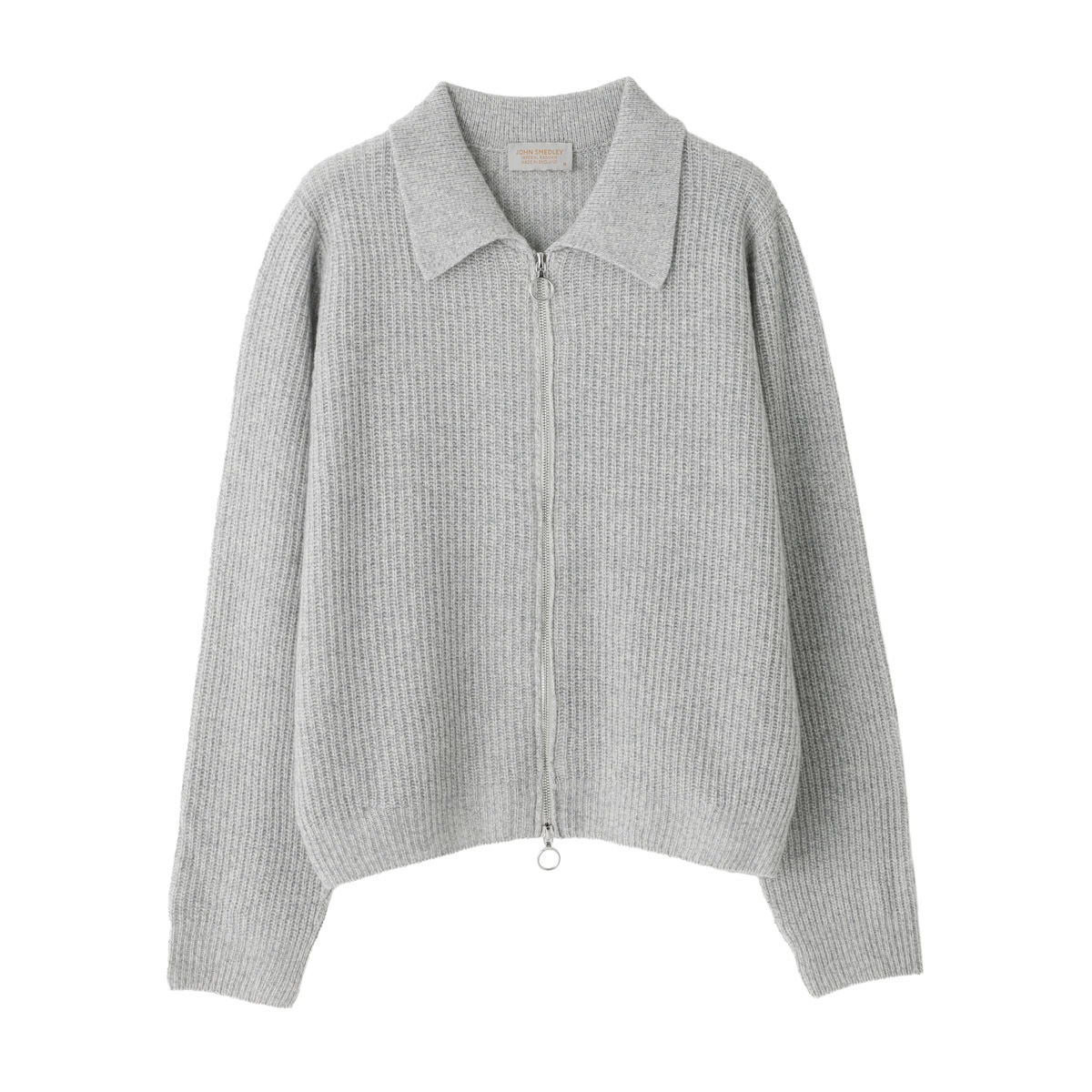 JOHN SMEDLEY ジョンスメドレー ジップアップ ニットブルゾン/DISLEY エコカシミヤ 7ゲージ レディース