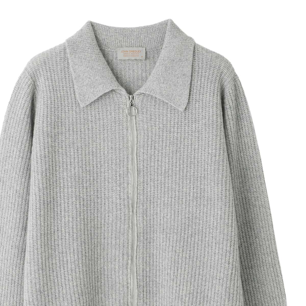 JOHN SMEDLEY ジョンスメドレー ジップアップ ニットブルゾン/DISLEY エコカシミヤ 7ゲージ レディース