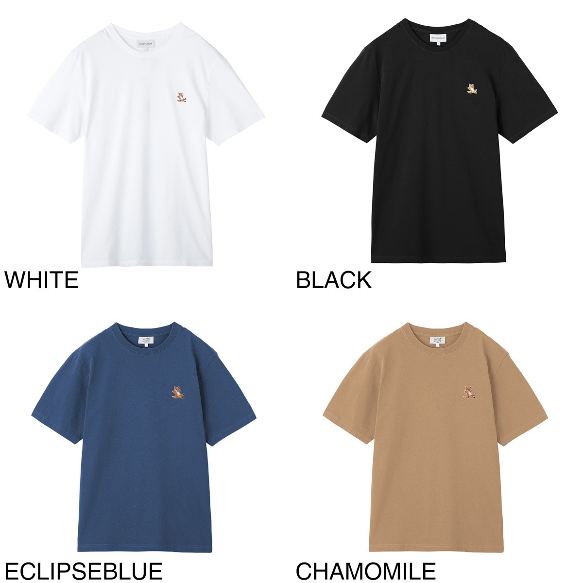 ネコポス対応(1点まで)』MAISON KITSUNE メゾンキツネ クルーネックT