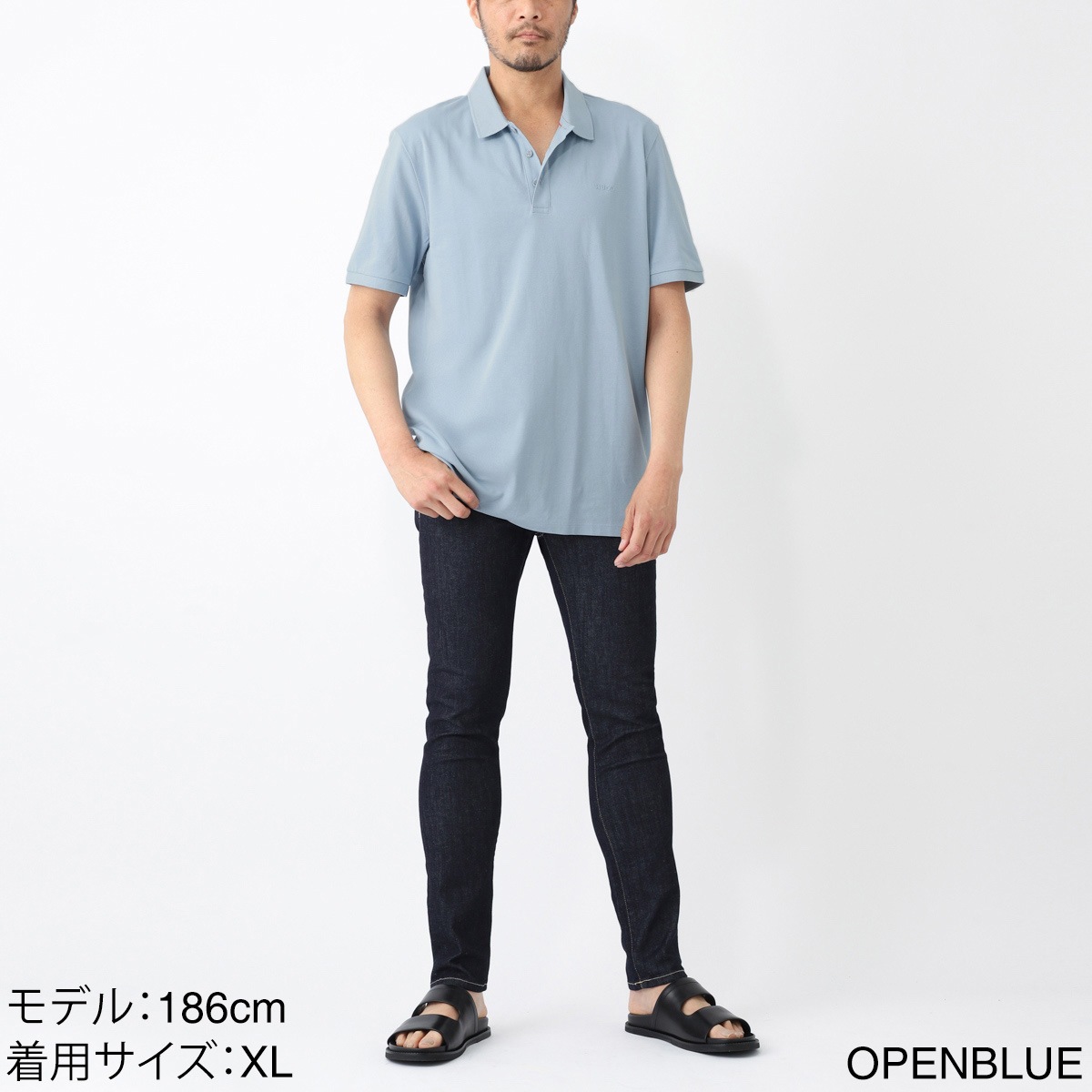 BOSS ポロシャツ グレー ネイビー 2点セット ビズポロ ポロシャツ コンフォートドライ 半袖 メンズ(S