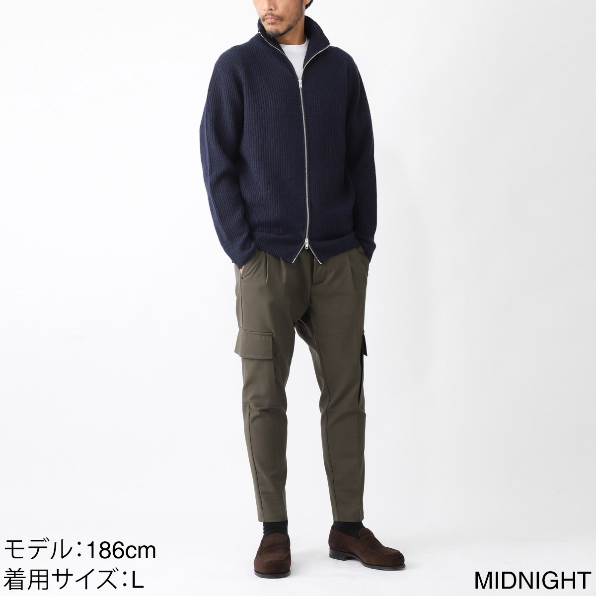 JOHN SMEDLEY ジョンスメドレー ジップアップ ニットブルゾン