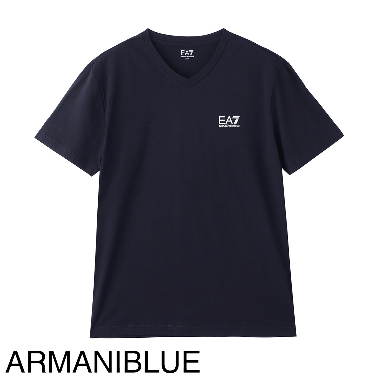 『ネコポス対応(1点まで)』EA7 EMPORIO ARMANI エンポリオアルマーニ Vネック Tシャツ/CORE IDENTITY STRETCH COTTON JERSEY V-NECK T-SHIRT メンズ