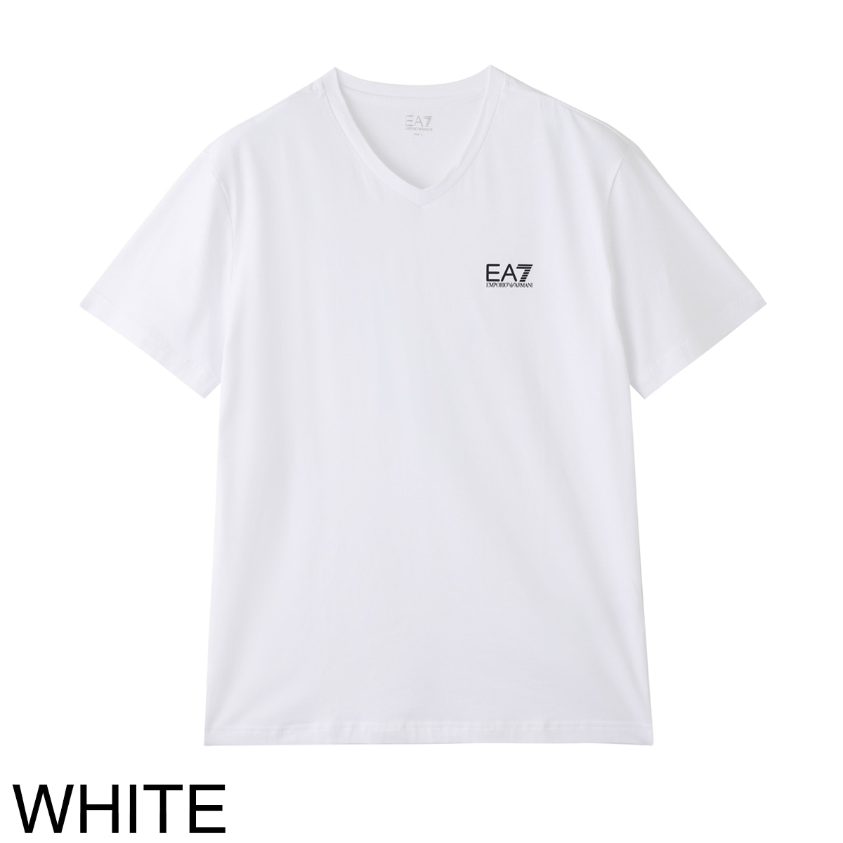 『ネコポス対応(1点まで)』EA7 EMPORIO ARMANI エンポリオアルマーニ Vネック Tシャツ/CORE IDENTITY STRETCH COTTON JERSEY V-NECK T-SHIRT メンズ