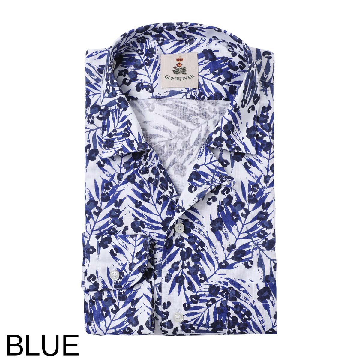 アウトレット】GUY ROVER ギローバー リネン混シャツ/オープンカラー