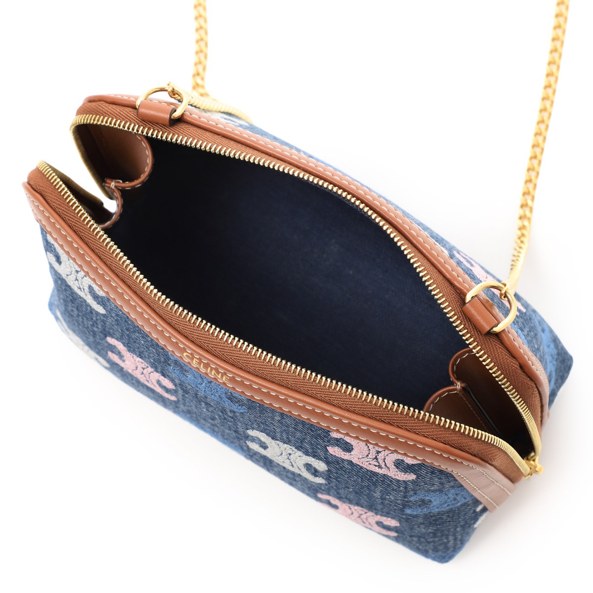 CELINE セリーヌ ショルダーバッグ/チェーン付き クラッチバッグ