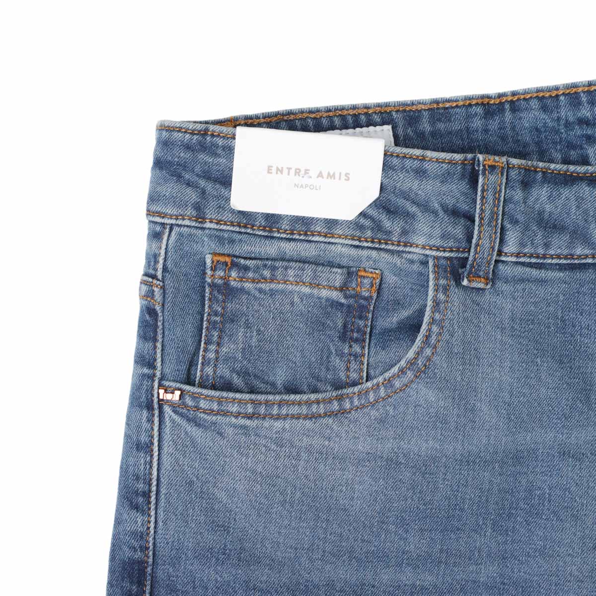 entre amis アントレアミ ボタンフライジーンズ/5 TK DENIM CORTO【大きいサイズあり】 メンズ