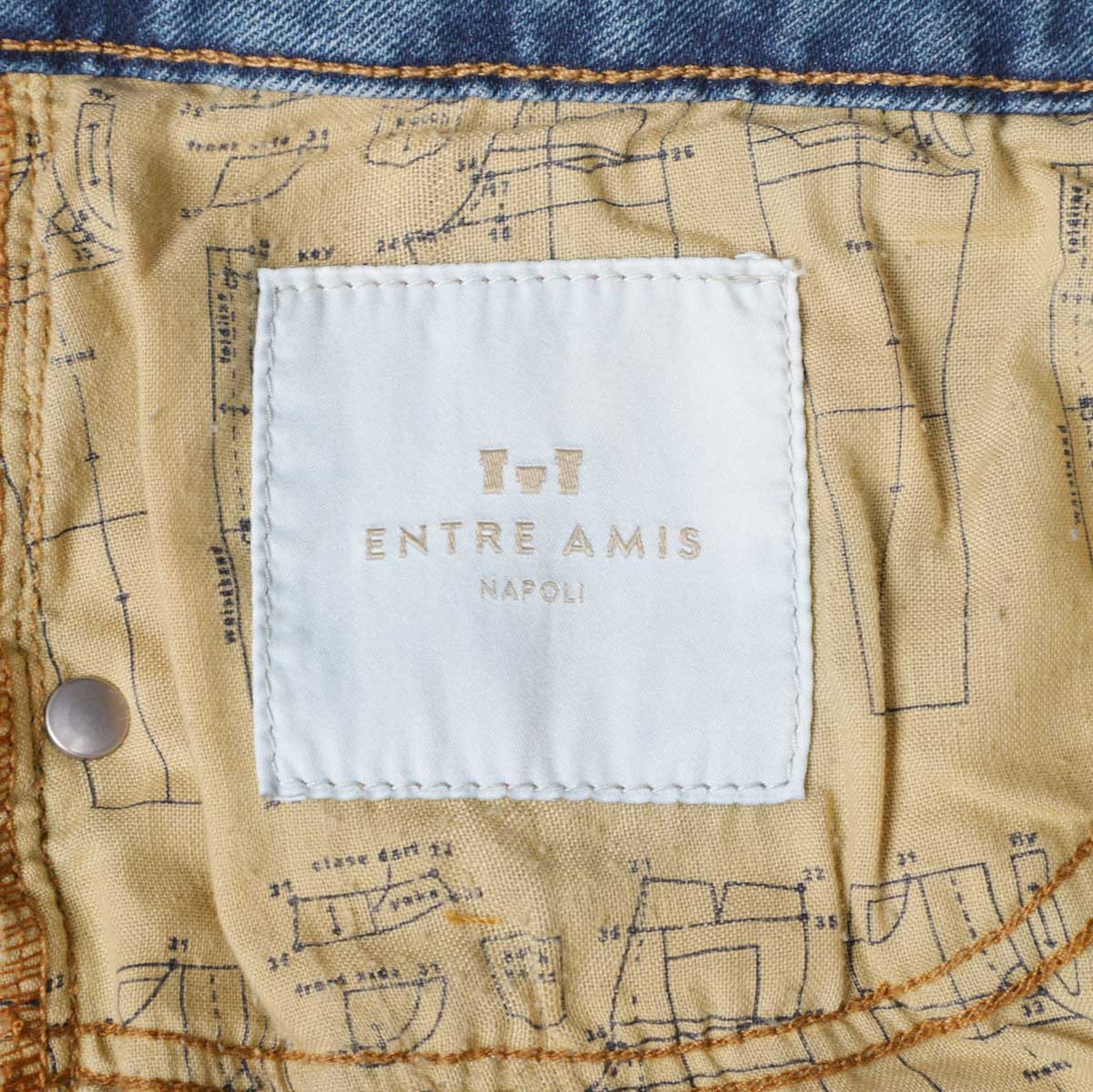 entre amis アントレアミ ボタンフライジーンズ/5 TK DENIM CORTO【大きいサイズあり】 メンズ