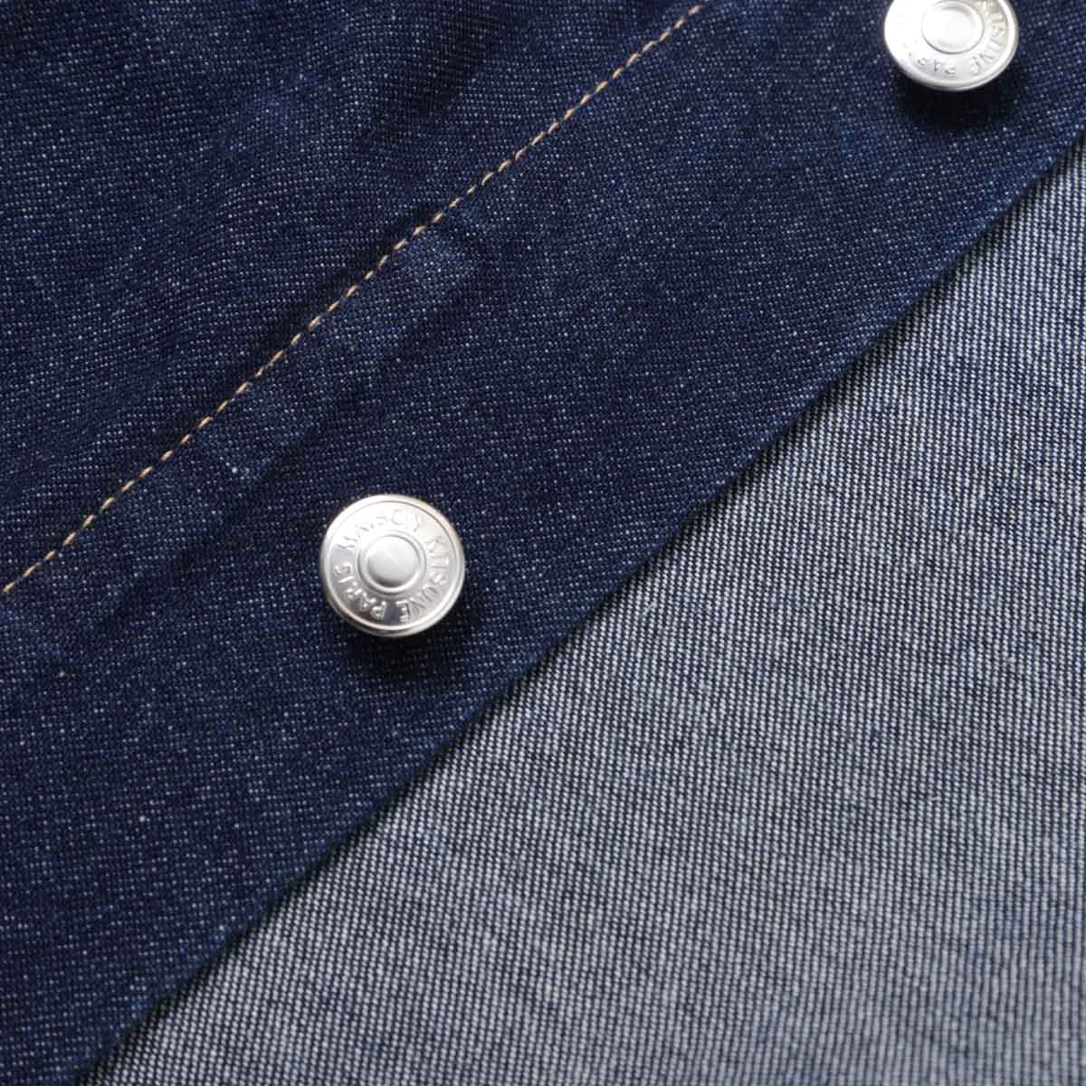 【新品】MAISON KITSUNE メゾンキツネ　ブラック デニム Gジャン MAISON KITSUNE メゾンキツネ デニムジャケット/STRAIGHT DENIM