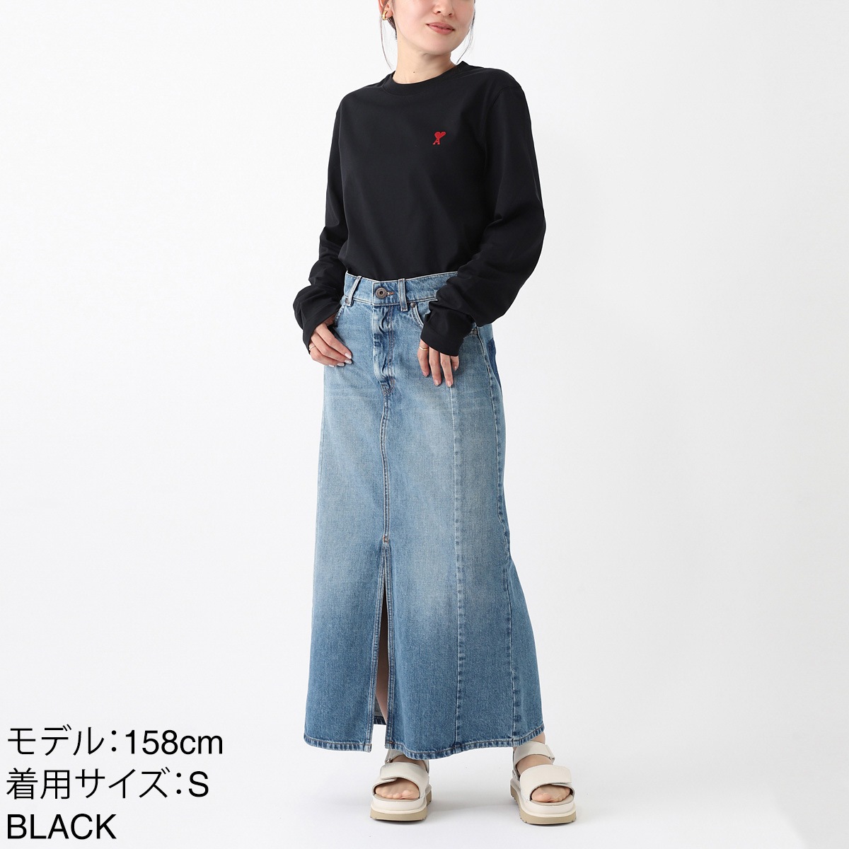 AMI アミ クルーネック 長袖Tシャツ/AMI DE COEUR LONG SLEEVES T-SHIRT