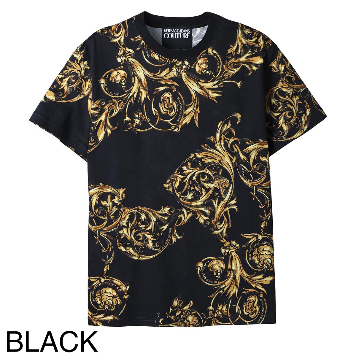 【アウトレット】【ラスト1点】VERSACE JEANS COUTURE ヴェルサーチェ クルーネック 半袖Tシャツ メンズ