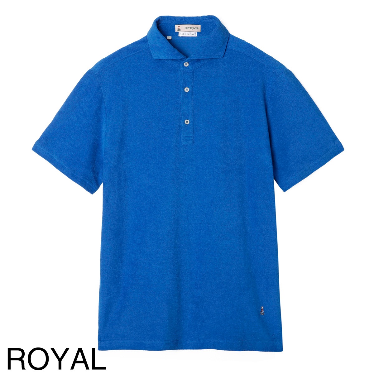 【アウトレット】【ラスト1点】GUY ROVER ギローバー 半袖ポロシャツ/ワイドカラーポロシャツ/JERSEY メンズ