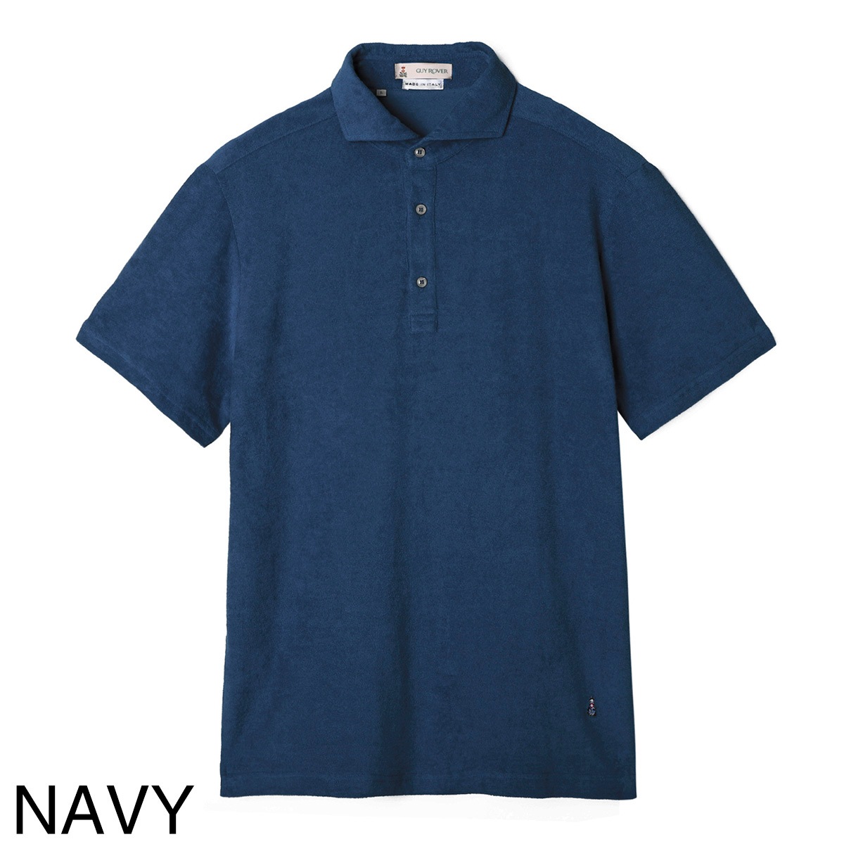 【アウトレット】【ラスト1点】GUY ROVER ギローバー 半袖ポロシャツ/ワイドカラーポロシャツ/JERSEY メンズ
