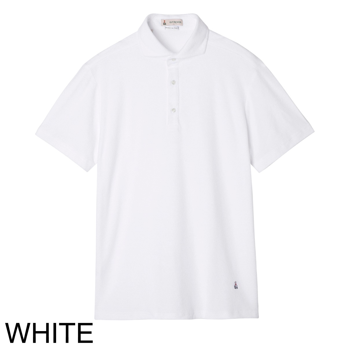 【アウトレット】【ラスト1点】GUY ROVER ギローバー 半袖ポロシャツ/ワイドカラーポロシャツ/JERSEY メンズ
