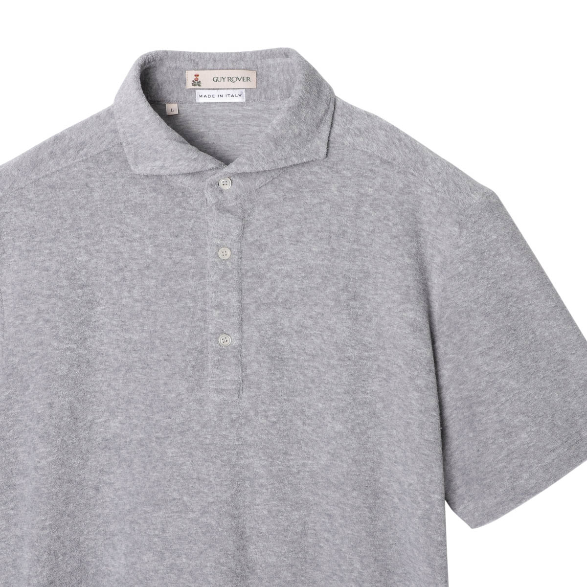 【アウトレット】【ラスト1点】GUY ROVER ギローバー 半袖ポロシャツ/ワイドカラーポロシャツ/JERSEY メンズ