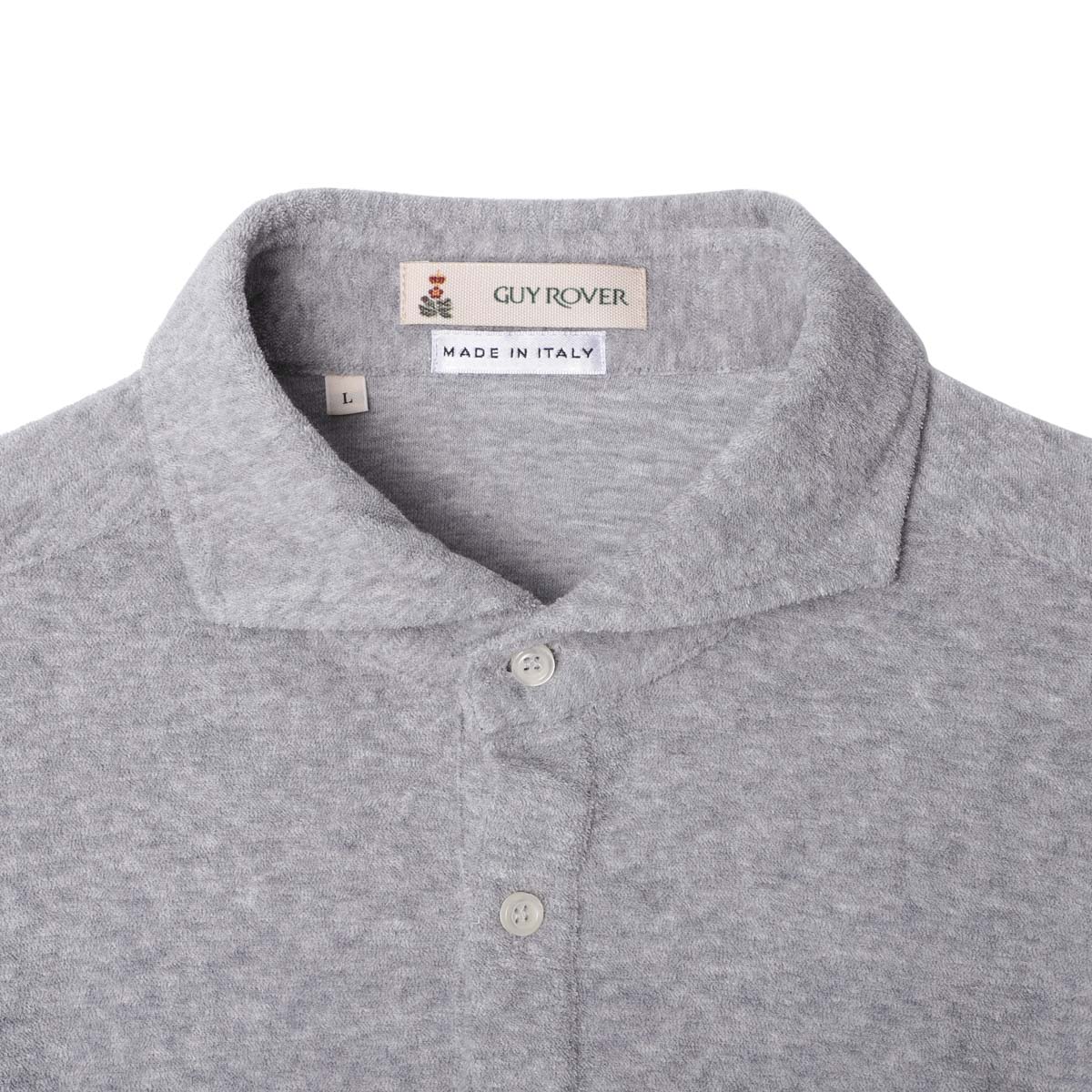 【アウトレット】【ラスト1点】GUY ROVER ギローバー 半袖ポロシャツ/ワイドカラーポロシャツ/JERSEY メンズ